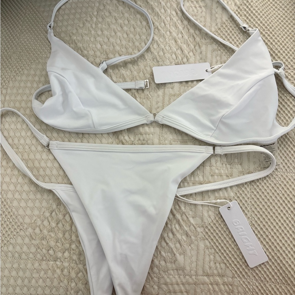 White Triangle Bikini Set